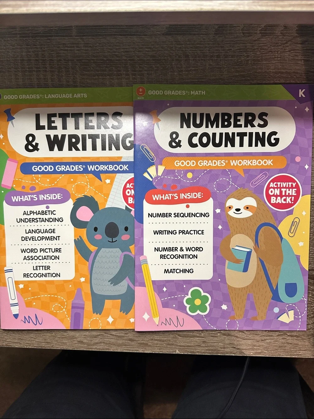 Good Grades Letters & Writing Workbook - Orange, Purple & Gray